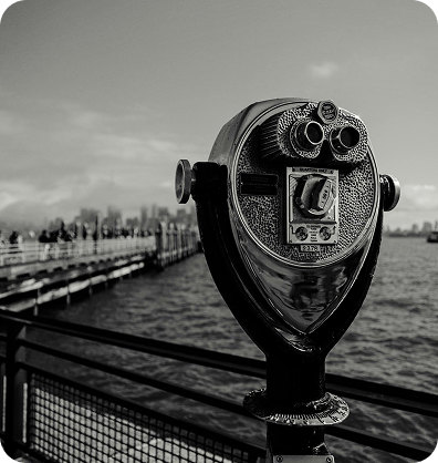 Our Vision - Telescope overlooking landscape